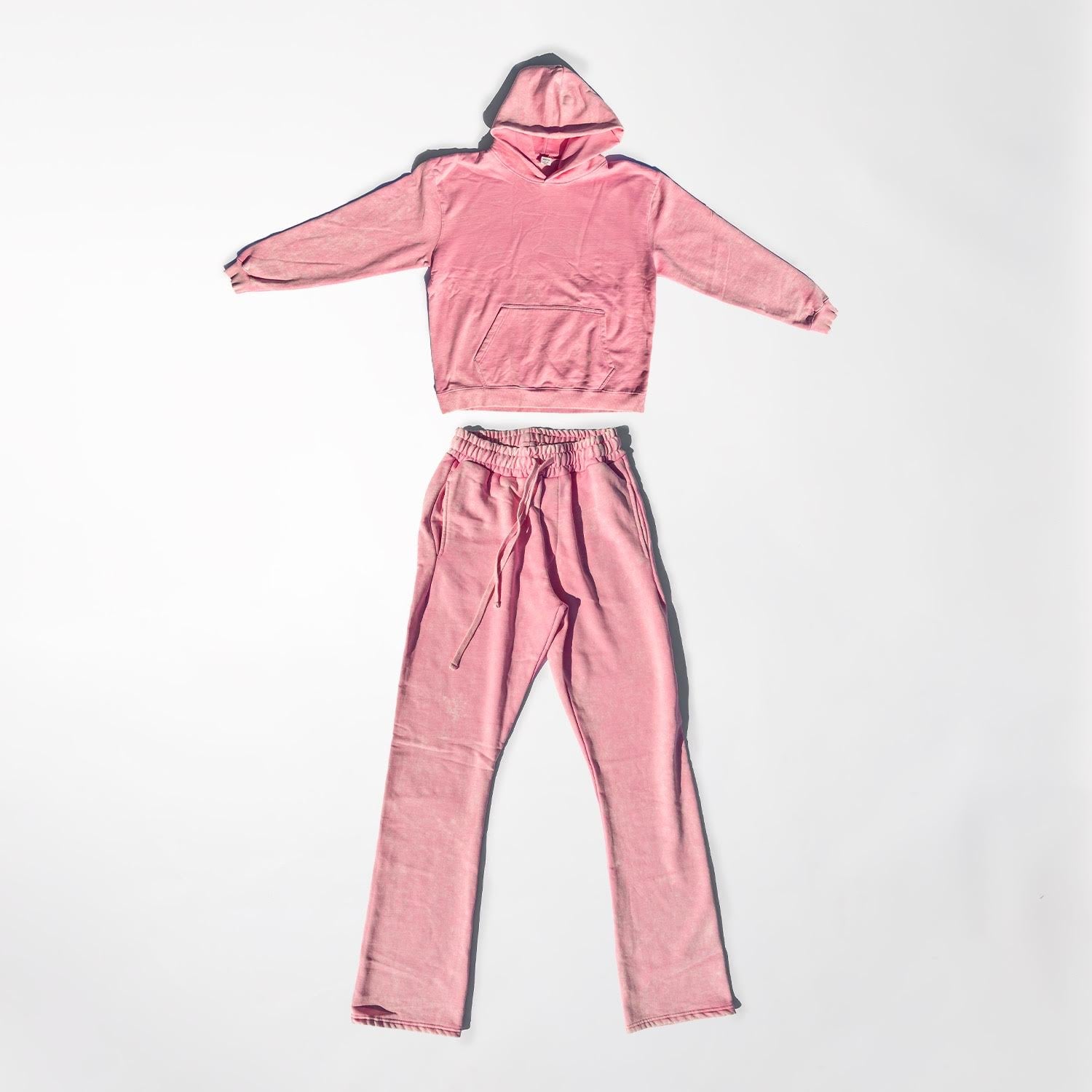 Heavyweight Acid wash stacked pants set