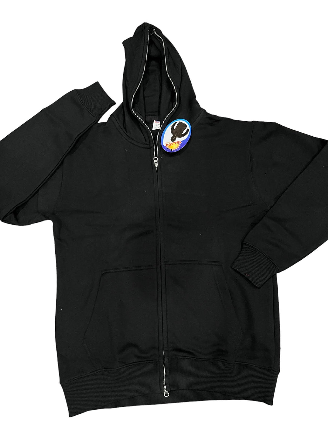Black Full Face Zipper Hoody 