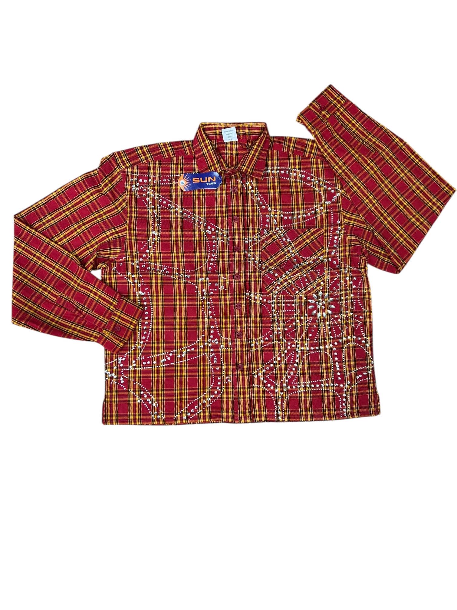 Rhinestone Flannel Tees