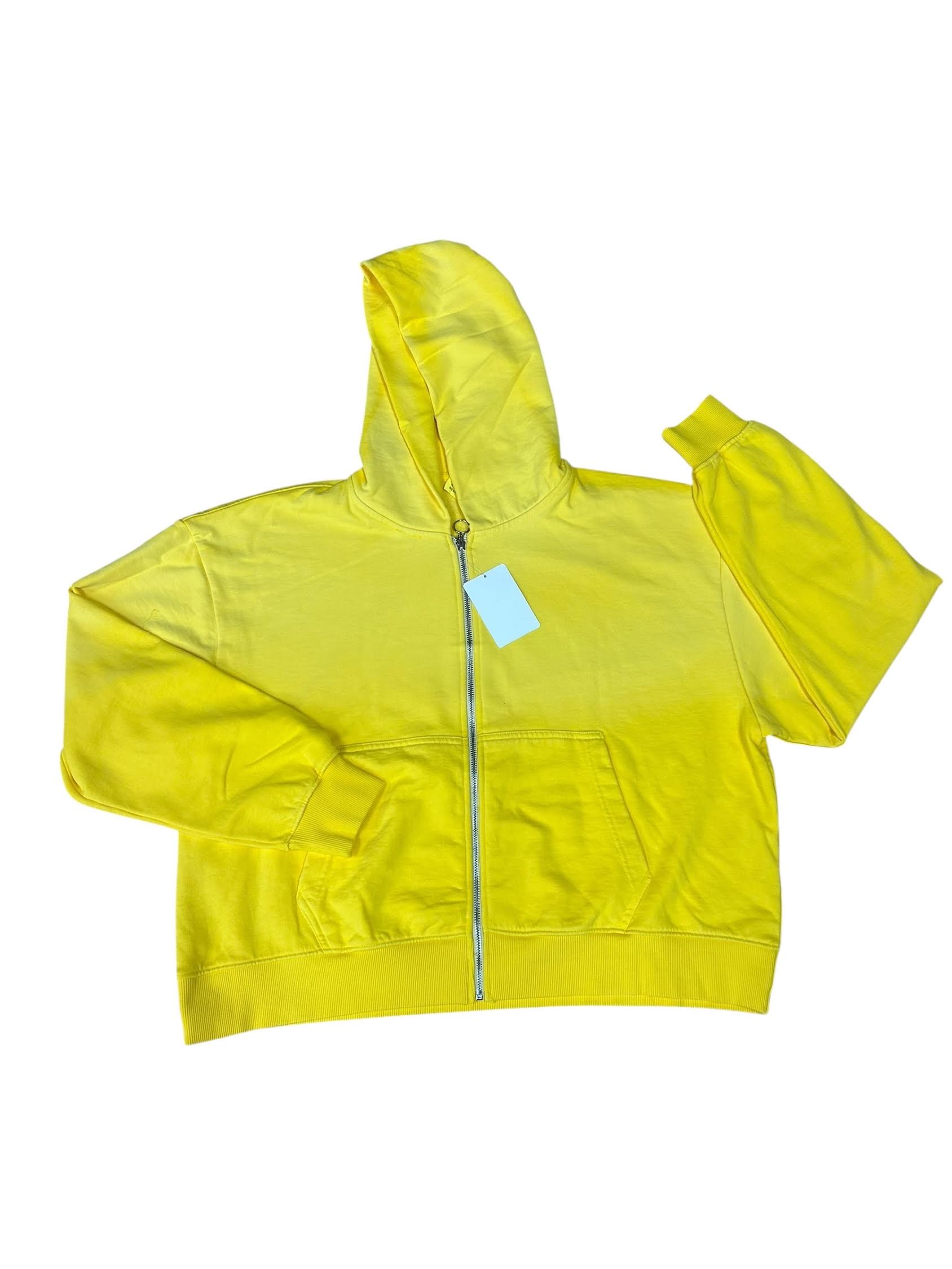 Acid Wash Crop Zip Hoody