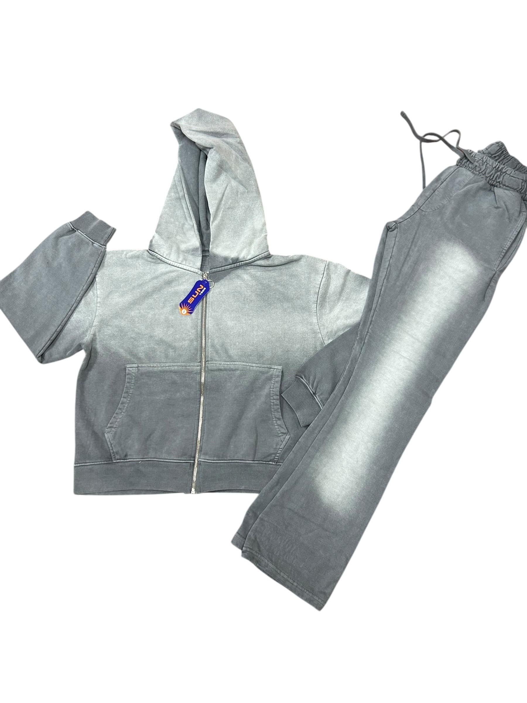 Zip up acid Wash Sets