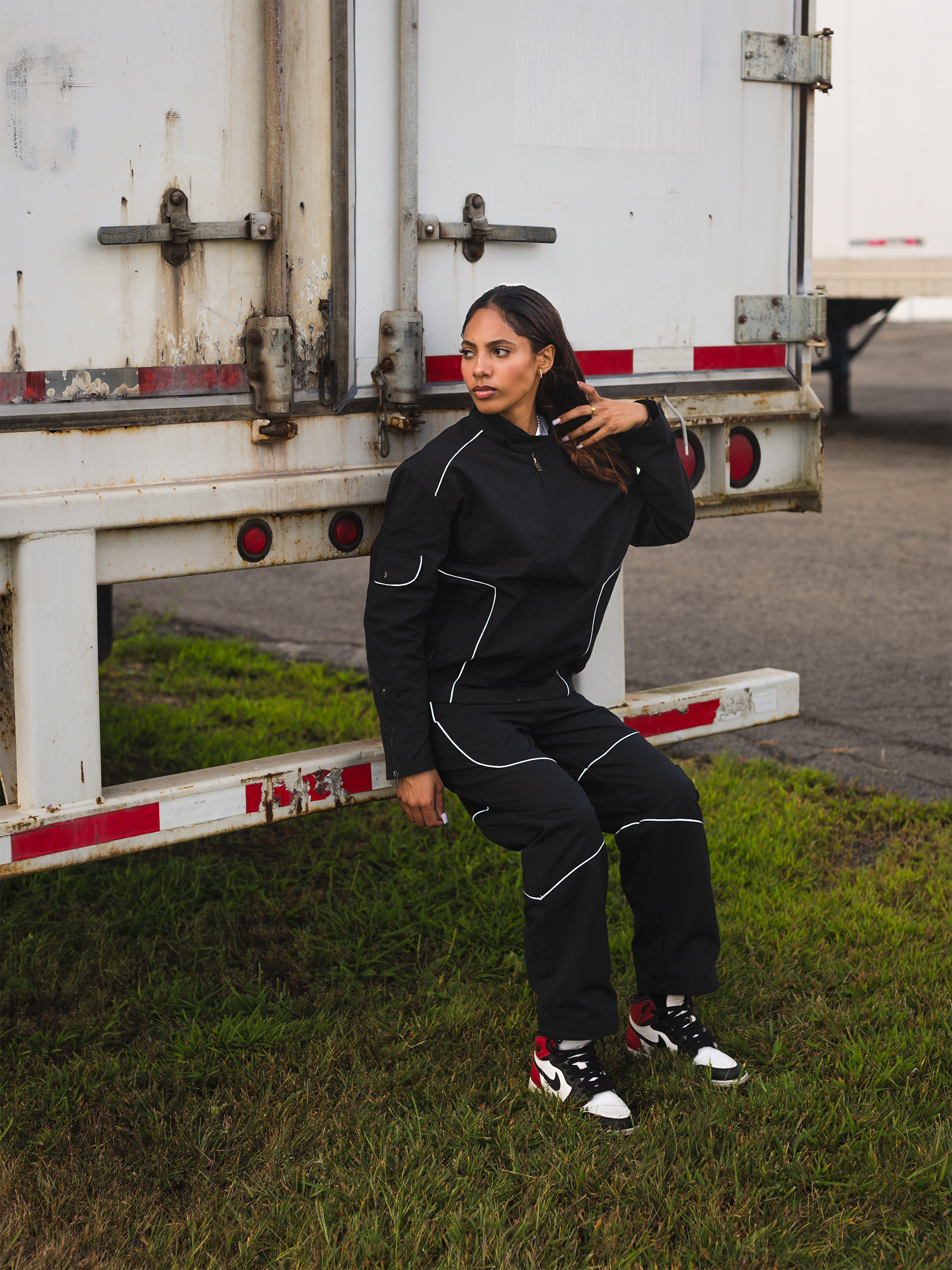 Reflective Biker Style Jacket