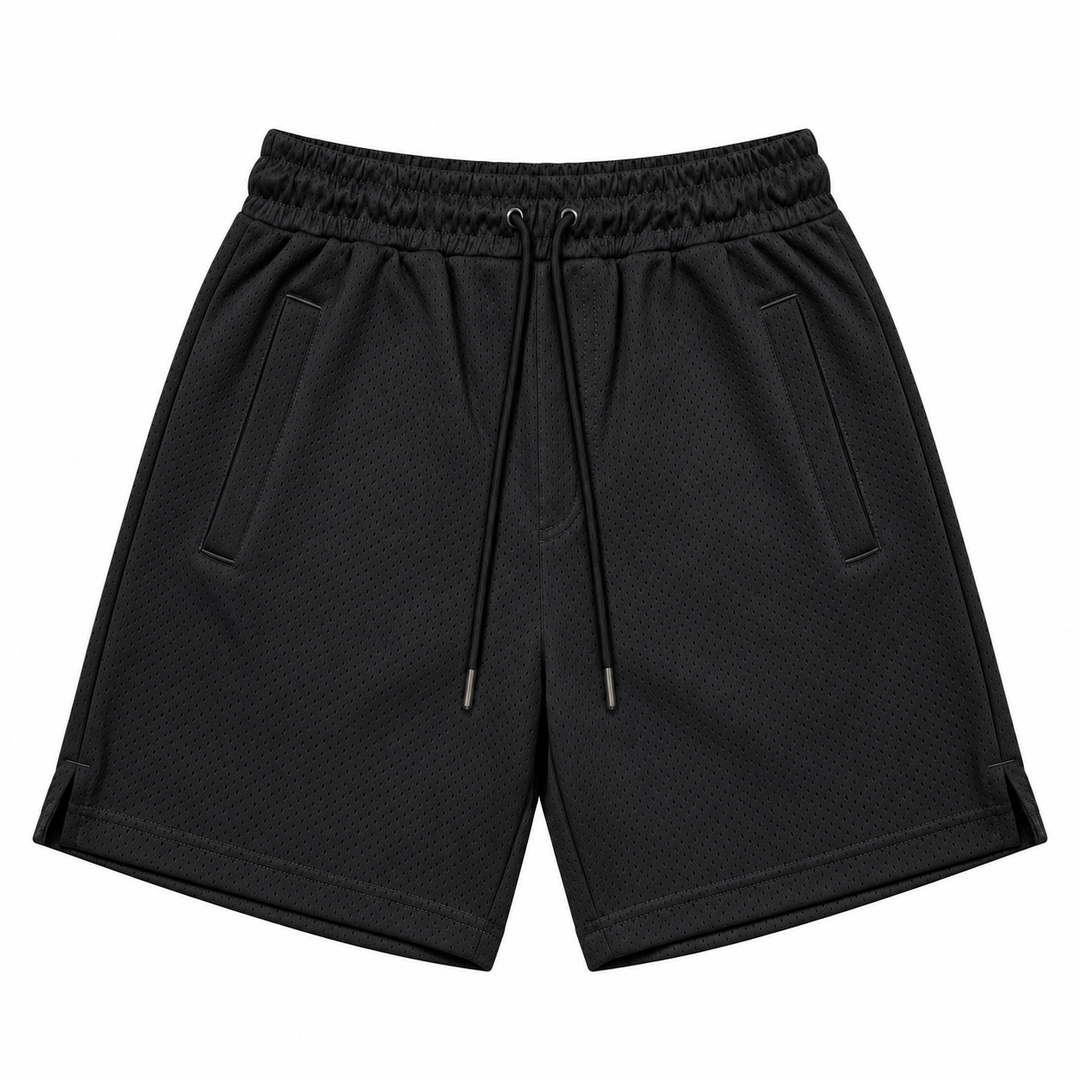 Mesh Shorts Solid Black