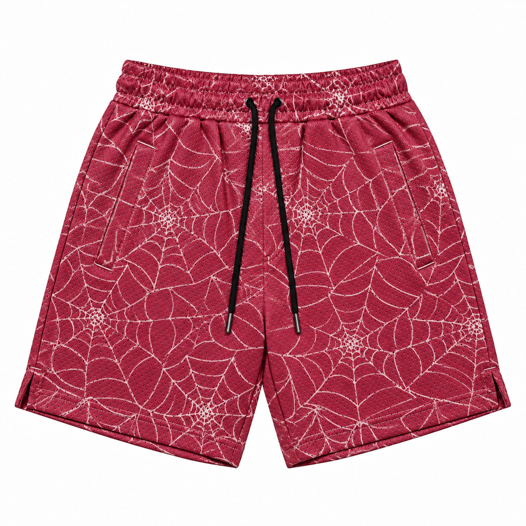 Spider Mesh Shorts Pink