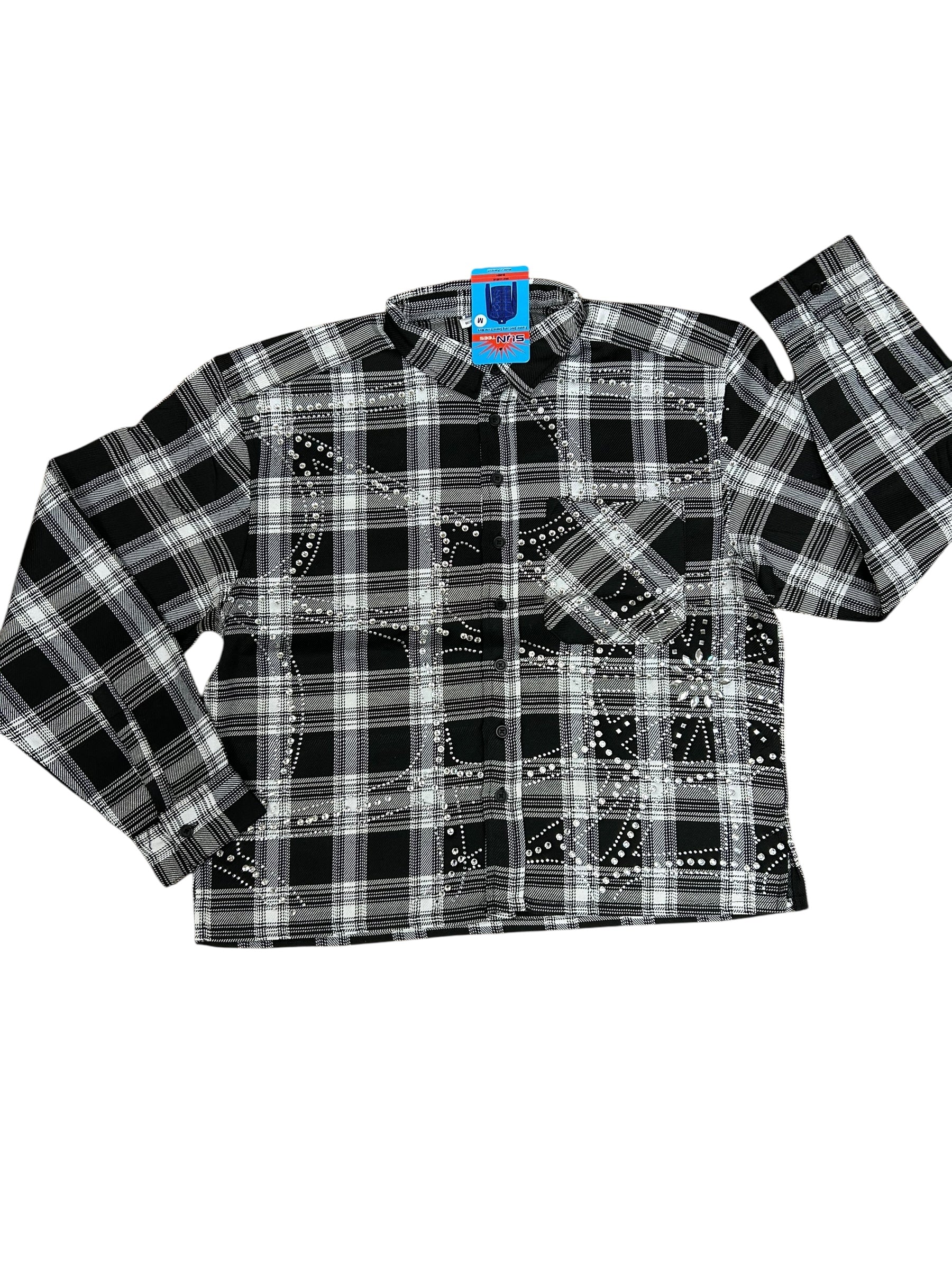 Rhinestone Flannel Tees