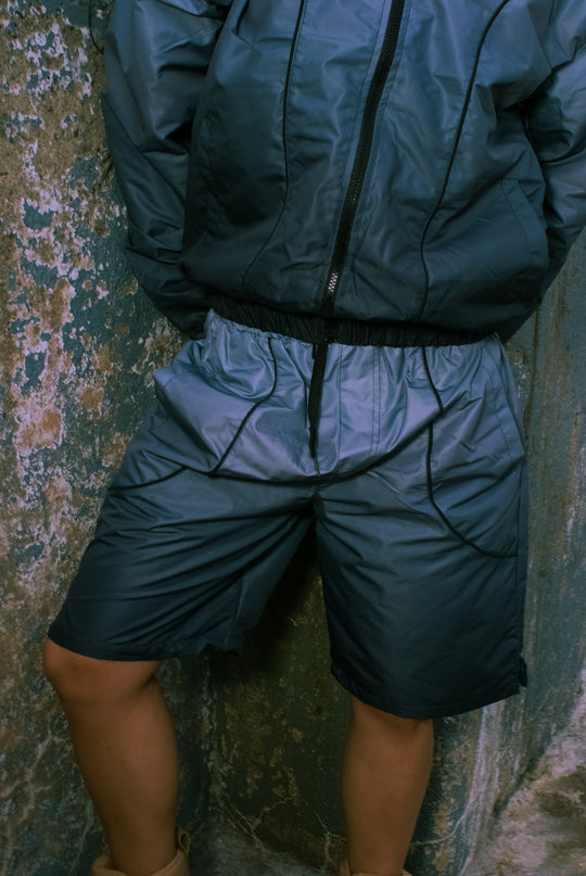 Two-tone Windbreaker Short Set