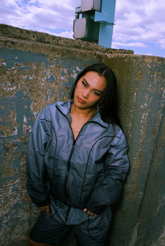 Two-tone Windbreaker Short Set