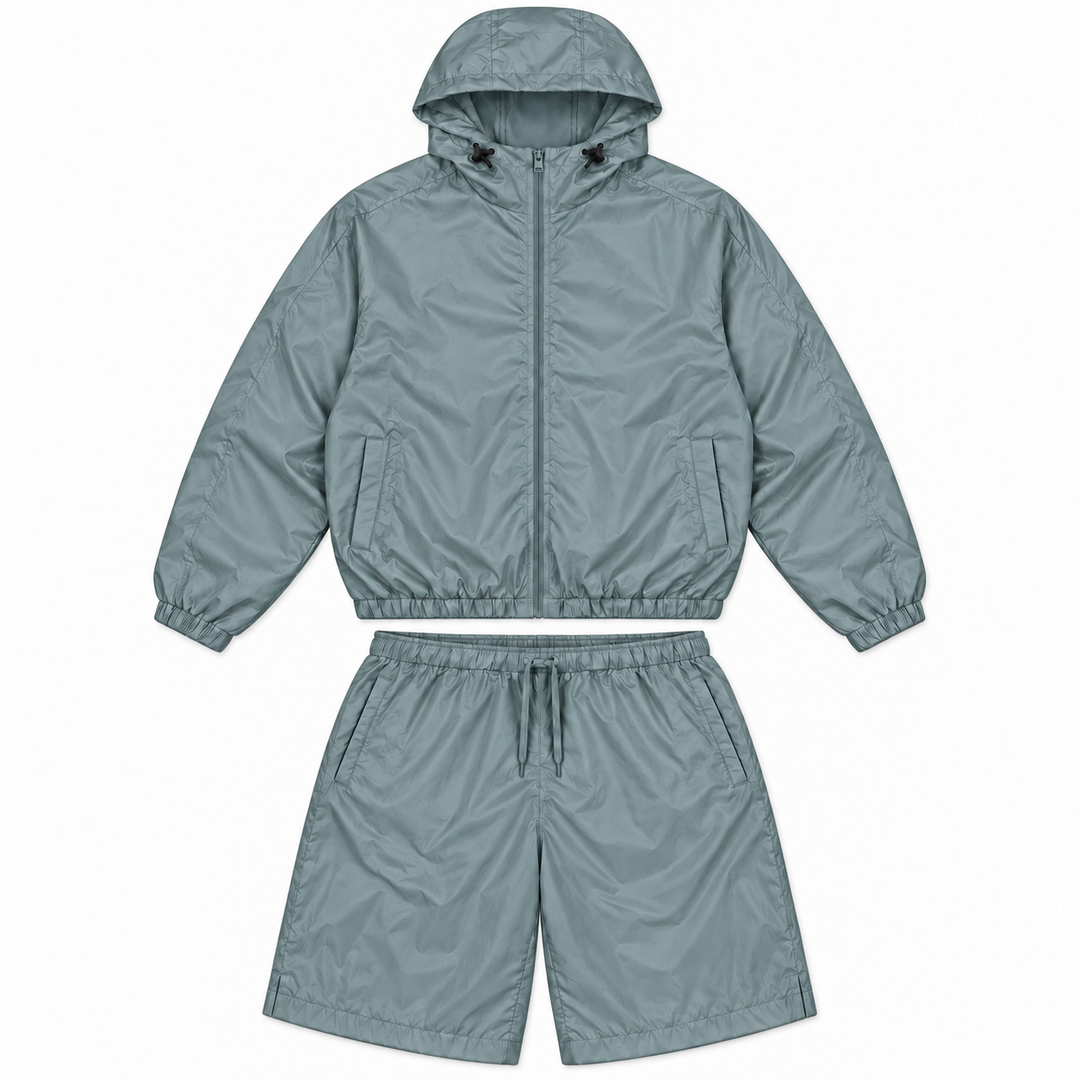 Windbreaker Jacket and Shorts Set