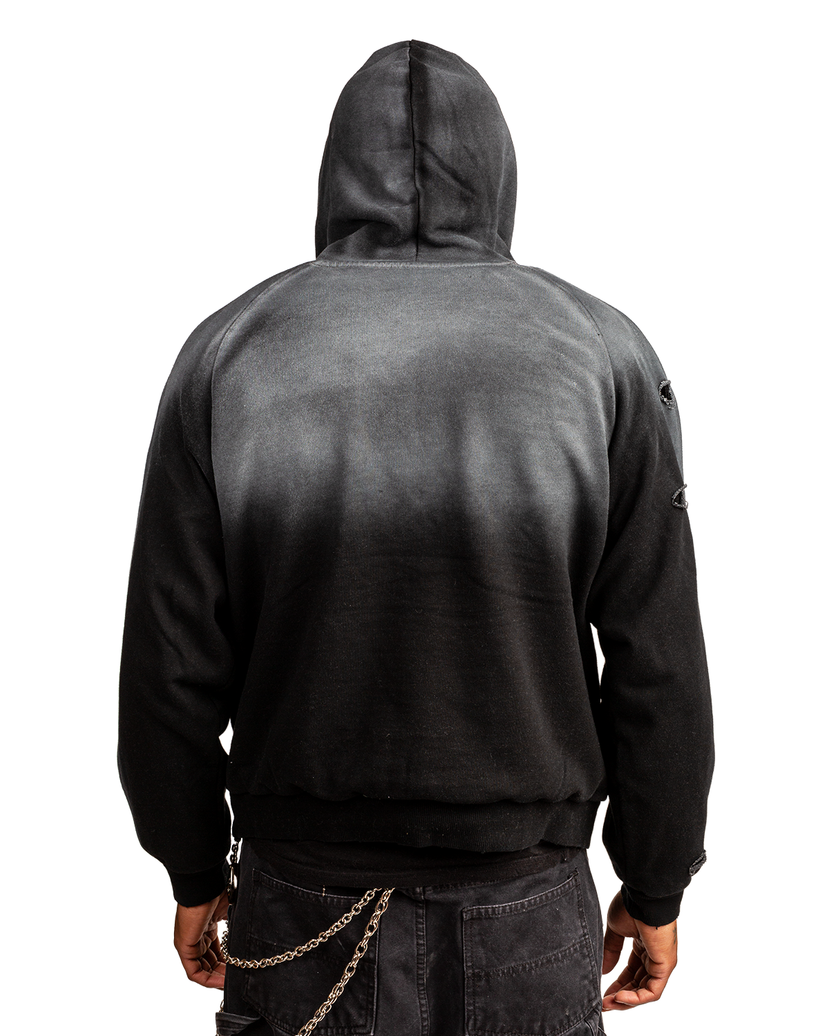 Distressed Faded Thermal linning hooody