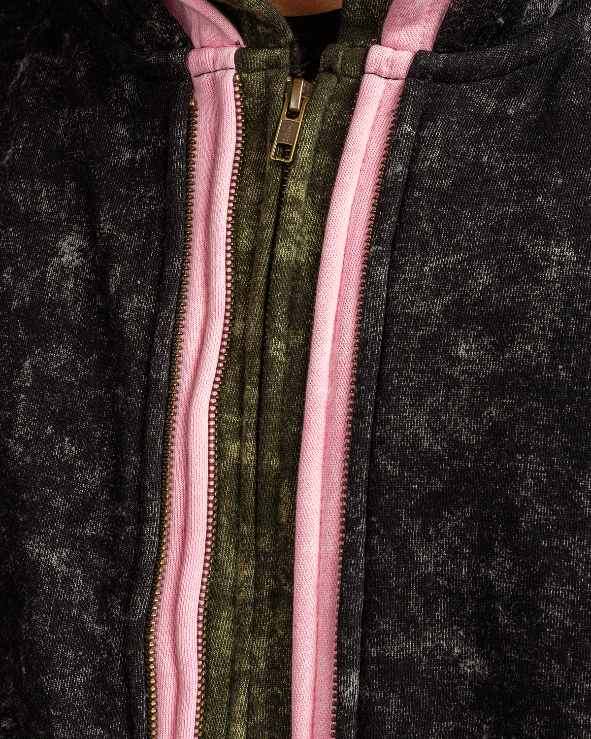 Three Hood Zipper Hoody