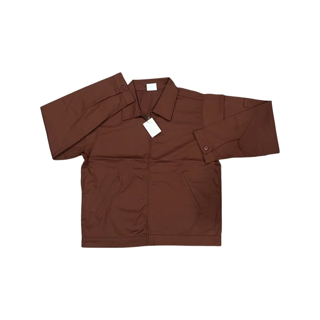 Brown Dickie Style Blank Jacket