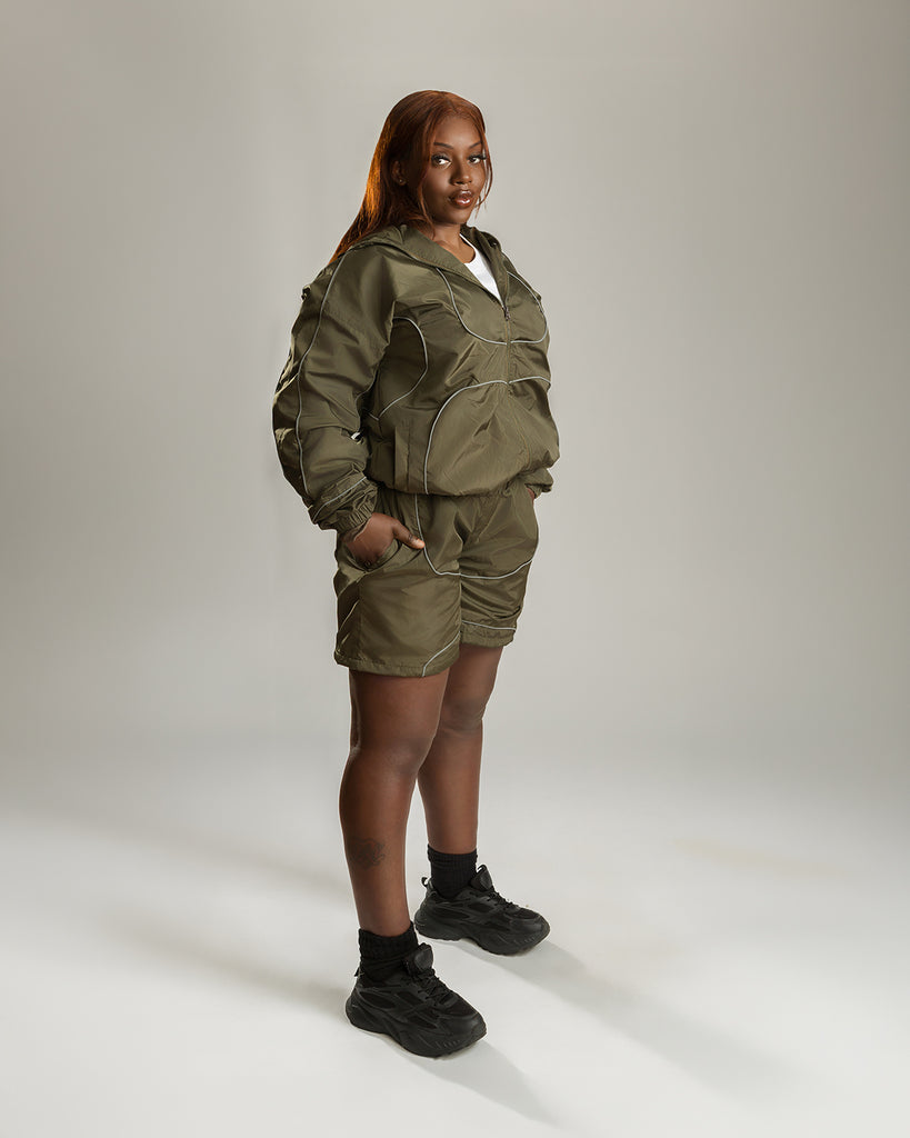 Reflective Windbreaker Jacket and Shorts Set – Sun Tees Inc.