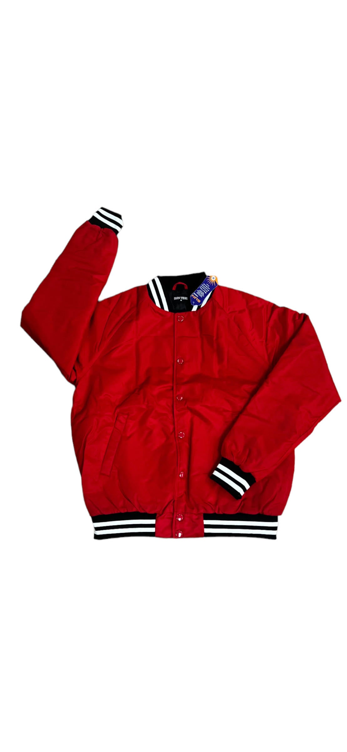 Red Silky Varsity Jacket