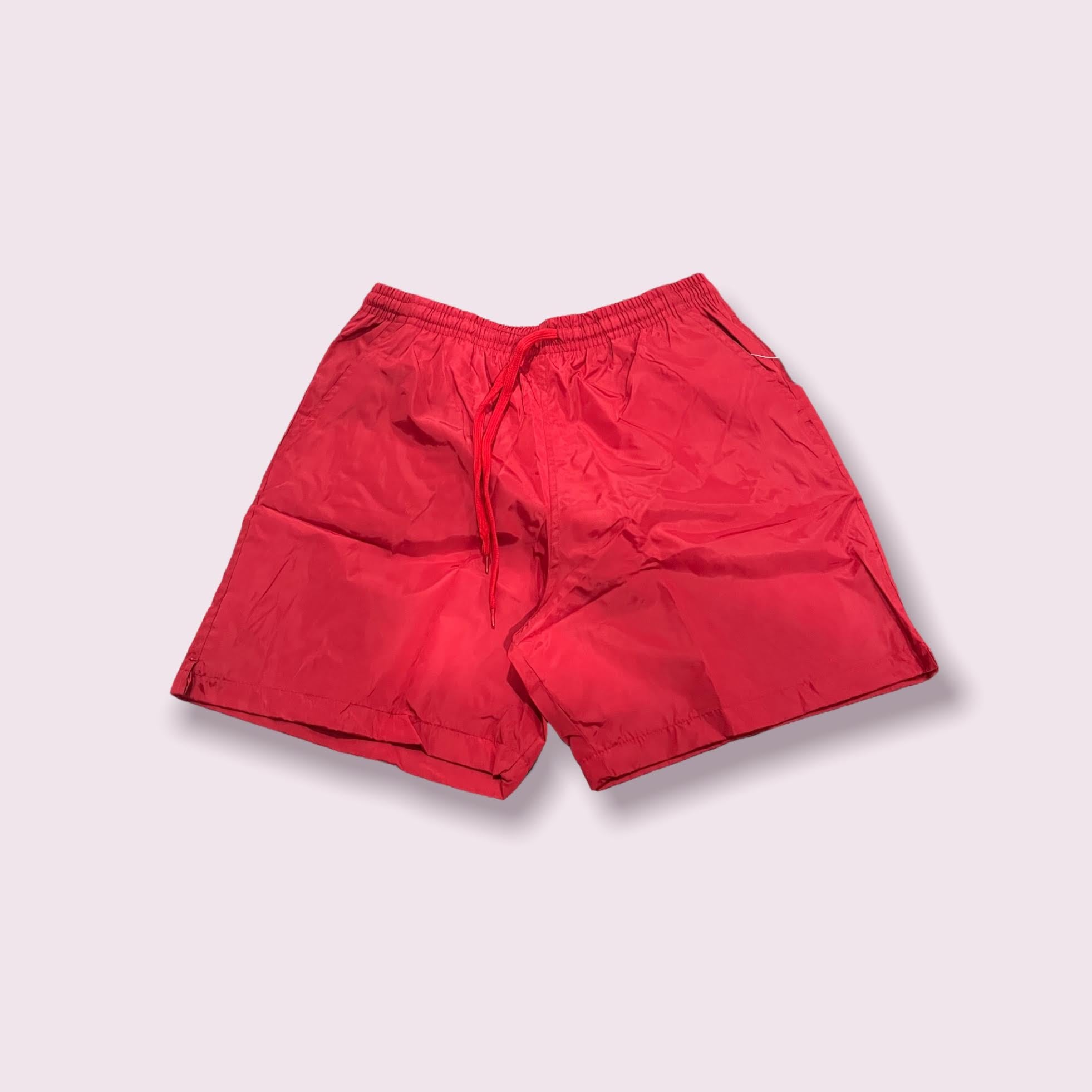 Dark red windbreaker shorts