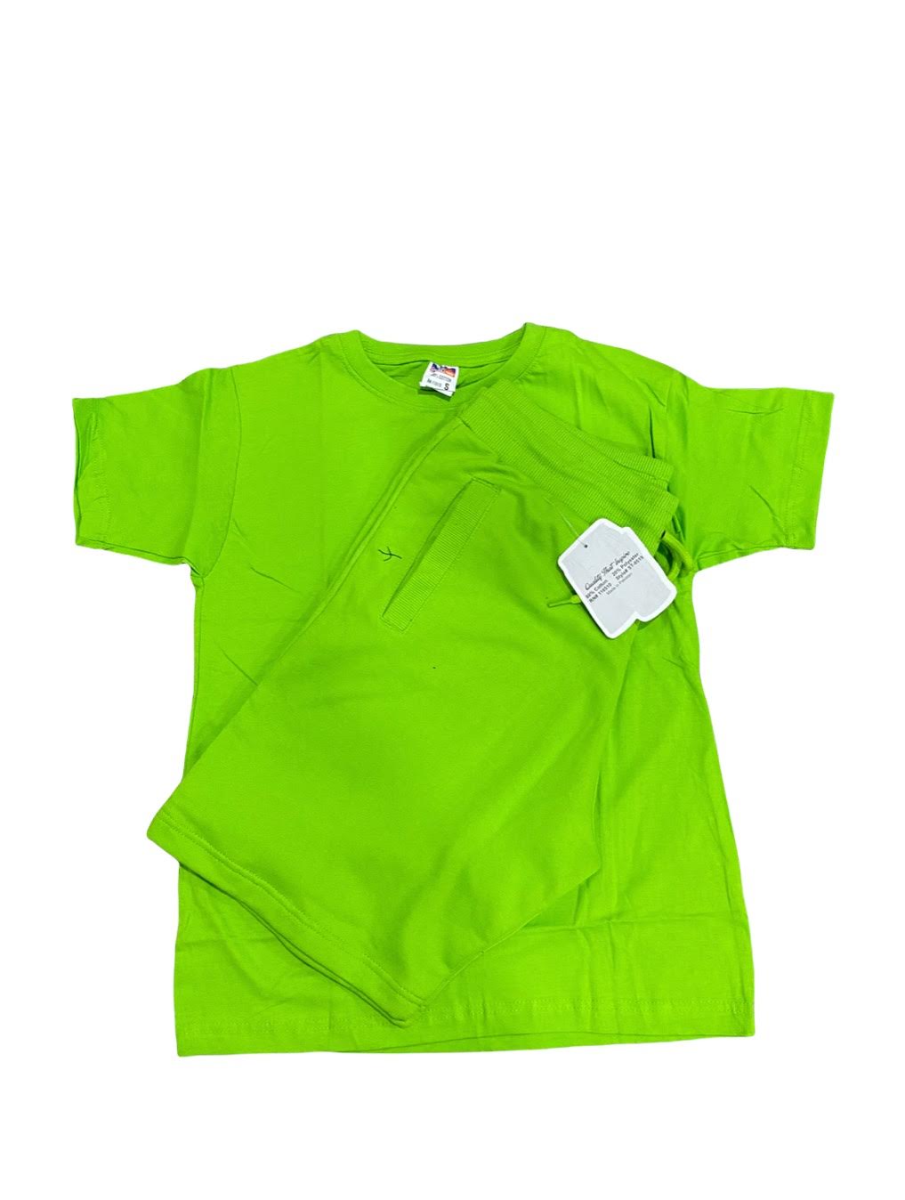 Lime green t-shirt and short sets