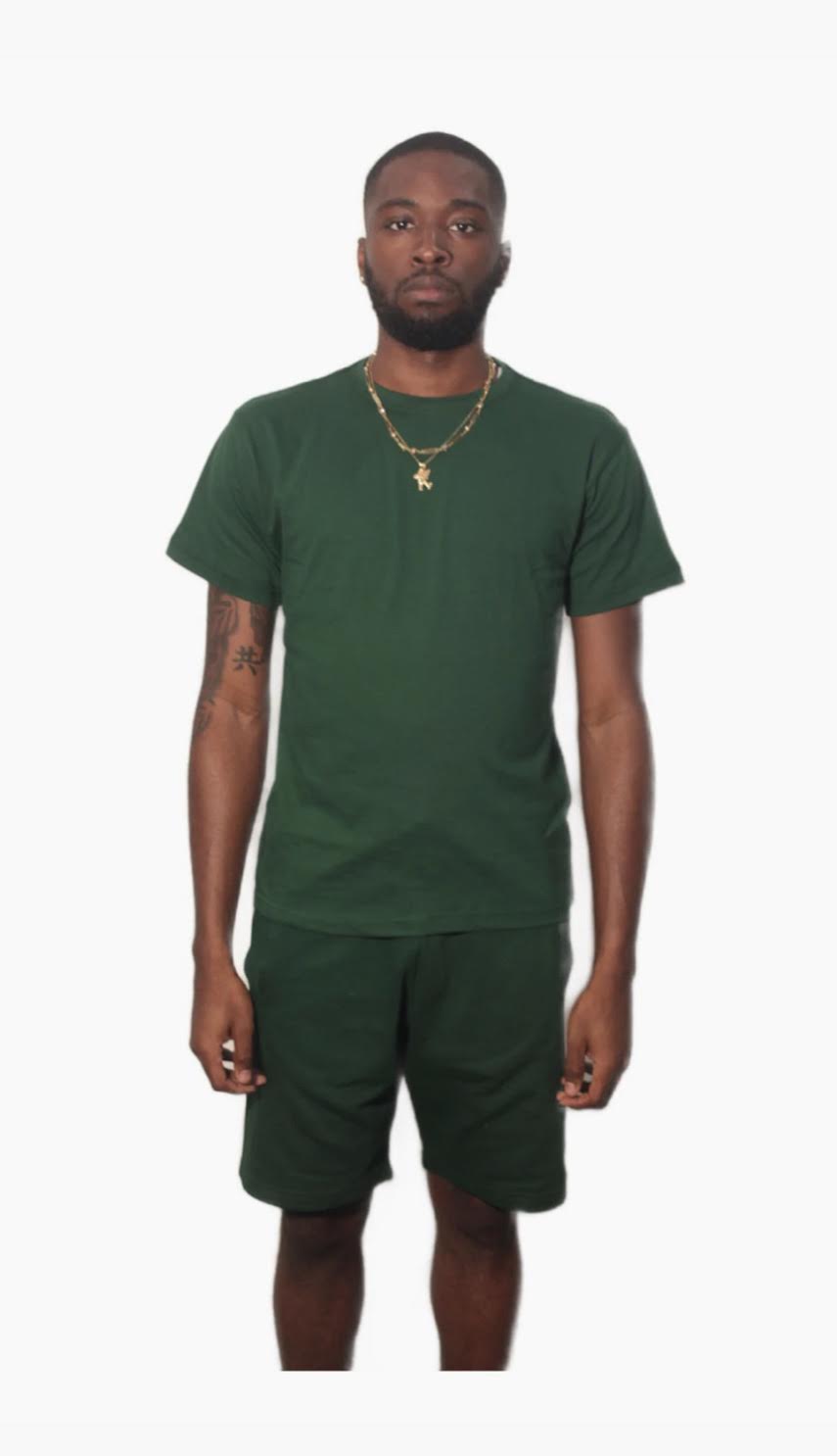 Forest green t-shirt and short sets