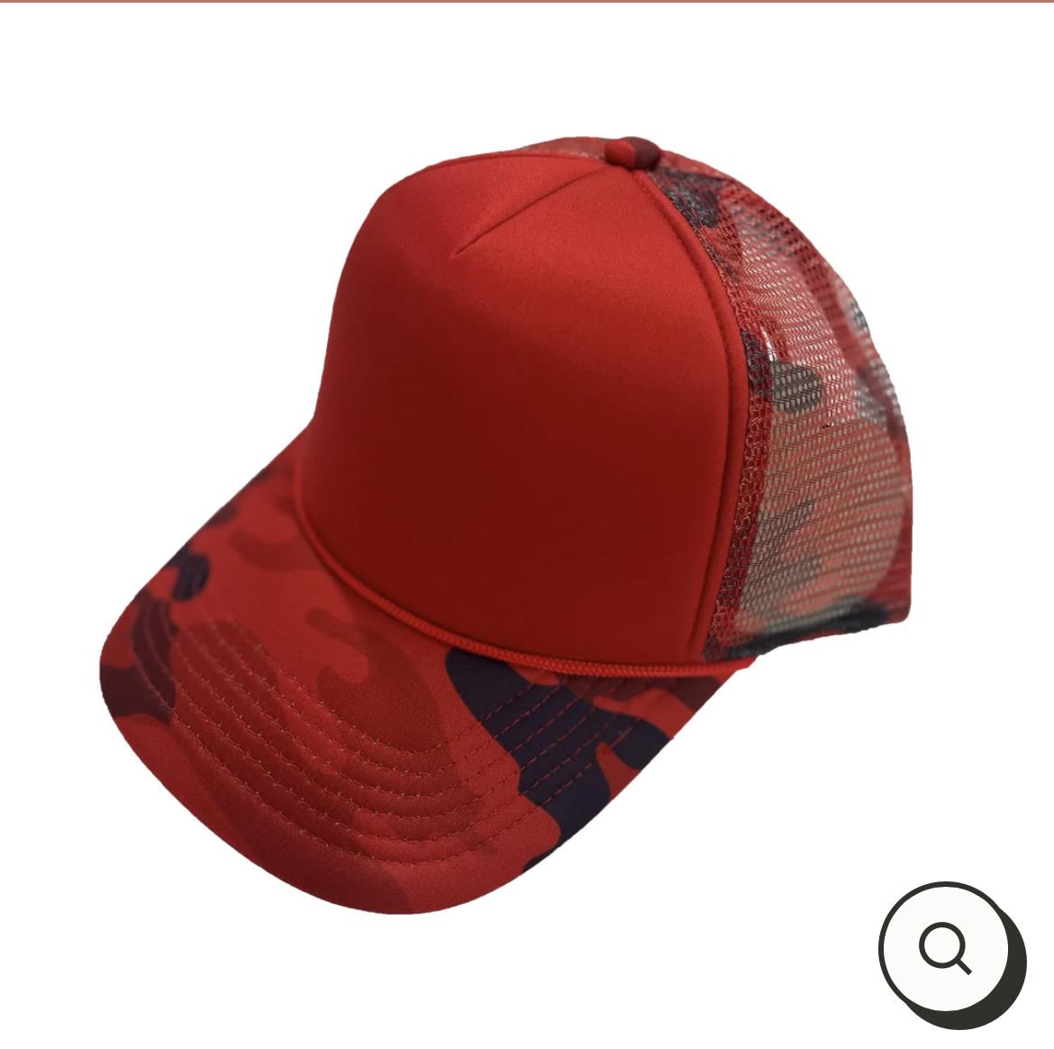 Full Red Camo Hat