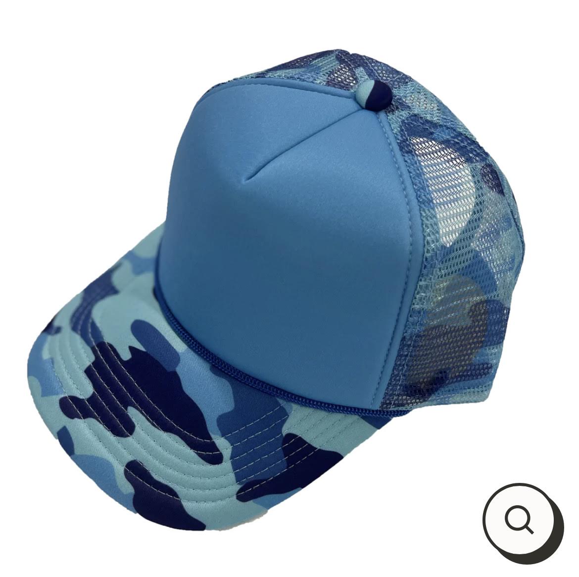 Full Blue Camo Hat